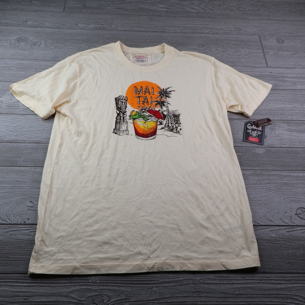 NWT American Needle Cocktail Collection Mai Tai Tiki Graphic Tee Men's L